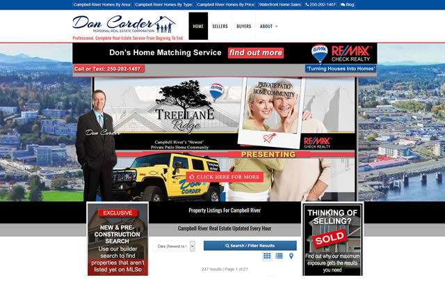 Real Estate Website Design DonCorder Website